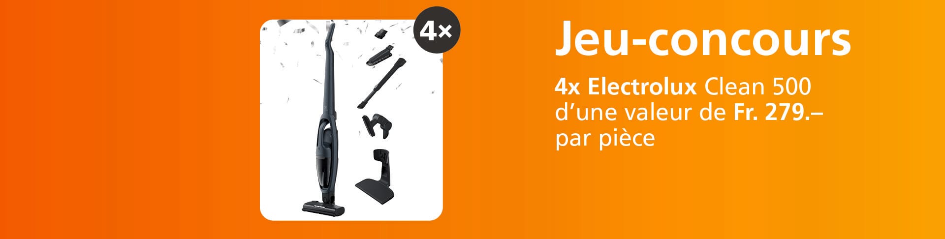 Concours en ligne Fust, aspirateurs sans fil à gagner