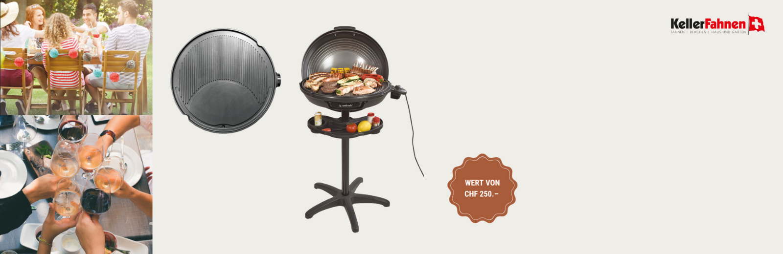 Keller Fahnen tire au sort 4 barbecues électriques Gourmet Maestro d'une valeur de CHF 250.-