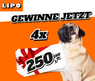 1 von 4 LIPO-Gutscheinen gewinnen