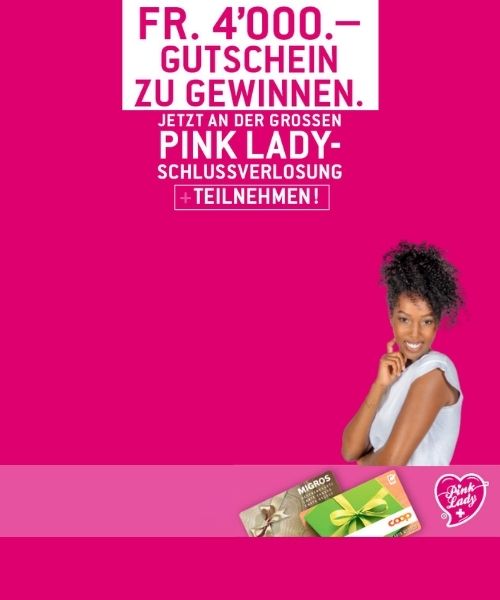 Pink Lady verlost zahlreiche tolle Preise! Mache jetzt beim kostenlosen Wettbewerb mit 