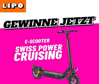 LIPO verlost beim gratis Wettbewerb einen E-Scooter